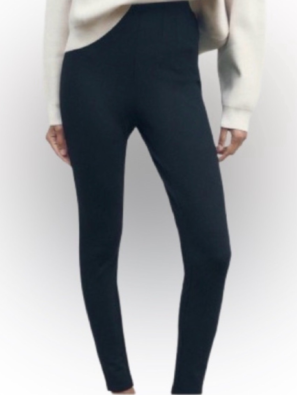 Zara Black High Waisted Sculting Leggings S